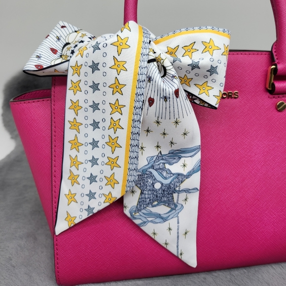 New Tarot Cards Silk Skinny Scarf Twilly 'Star' - Picture 2 of 7